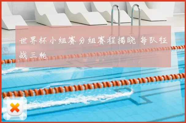 世界杯小组赛分组赛程揭晓 每队征战三轮