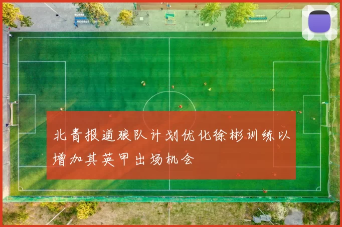 北青报道狼队计划优化徐彬训练以增加其英甲出场机会